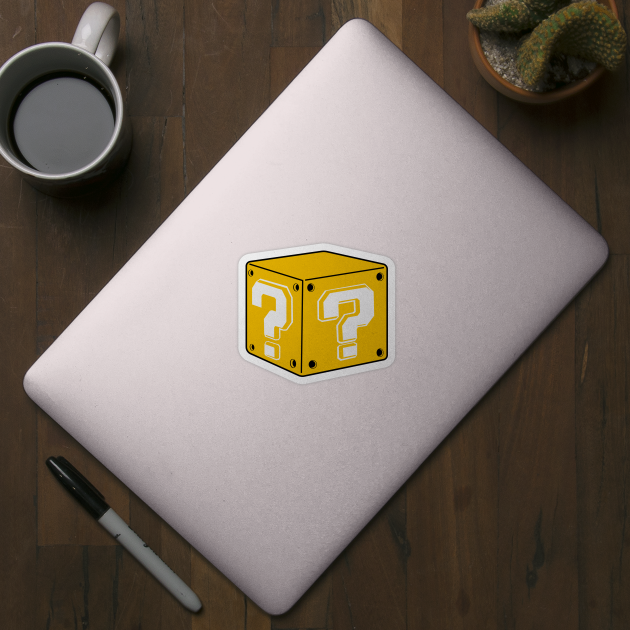 Cube Question Mark Yellow by Cinestore Merch